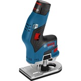 Bosch Akku-Kantenfräse GKF 12V-8 Professional, 12Volt, Oberfräse blau/schwarz, 2x Li-Ionen Akku 3,0Ah