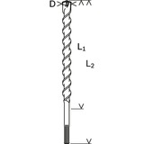 Bosch Hammerbohrer SDS-max-7, Ø 35mm Arbeitslänge 800mm