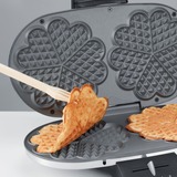 Cloer Doppel-Waffeleisen 1329 silber/schwarz, 1.200 Watt