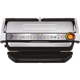 Tefal OptiGrill XL GC724D, Kontaktgrill edelstahl (gebürstet)/schwarz, 2.000 Watt