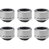 EKWB EK-Quantum Torque 6-Pack HDC 16 - Satin Titanium, Verbindung silber, 6er Pack