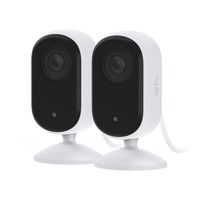 Arlo Essential 2K Indoor Kamera, Überwachungskamera weiß/schwarz, 2er, Set, WLAN, 4 MP