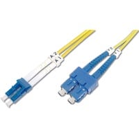 Digitus LWL Patchkabel, Duplex, LC > SC Stecker, Singlemode OS2 gelb, 2 Meter