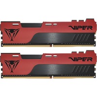 Patriot DIMM 16 GB DDR4-4000 (2x 8 GB) Dual-Kit, Arbeitsspeicher rot/schwarz, PVE2416G400C0K, Viper Elite II, INTEL XMP