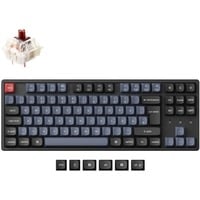 Keychron K8 Pro, Gaming-Tastatur schwarz/blau, DE-Layout, Gateron G Pro Brown, Hot-Swap, Aluminiumrahmen, RGB, PBT