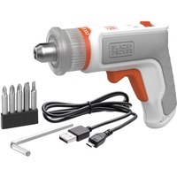 BLACK+DECKER HEXDRIVER, Akku-Möbelschrauber BCRTA01 weiß/orange, 3,6 Volt