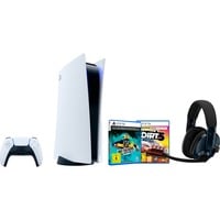 Sony PlayStation 5, Spielkonsole weiß/schwarz, B-Chassis, inkl. EPOS H3PRO Hybrid + DiRT 5 + Riders Republic