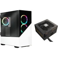 Enermax K8 ARGB + Marblebron II 650W, Tower-Gehäuse weiß, Bundle Gehäuse + Netzteil verschraubt