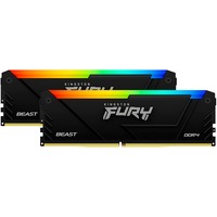 Kingston FURY DIMM 64 GB DDR4-3600 (2x 32 GB) Dual-Kit , Arbeitsspeicher schwarz, KF436C18BB2AK2/64, Beast RGB, INTEL XMP