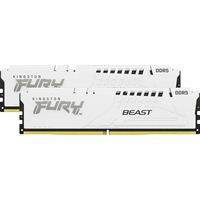 Kingston FURY DIMM 64 GB DDR5-5600 (2x 32 GB) Dual-Kit, Arbeitsspeicher weiß, KF556C40BWK2-64, FURY Beast, INTEL XMP