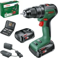 Bosch Akku-Schlagbohrschrauber UniversalImpact 18V-60 + SET grün/schwarz, 2x Li-Ionen Akku 2,0Ah, Koffer + 51-teiliges Zubehör, POWER FOR ALL ALLIANCE