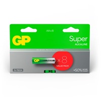 GP Batteries GP Super Alkaline Batterie AA Mignon, LR06, 1,5Volt 8 Stück, mit neuer G-Tech Technologie