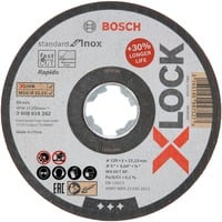 Bosch X-LOCK Trennscheibe Standard for Inox - Rapido, Ø 125mm Bohrung 22,23mm, WA 60 T BF, gerade