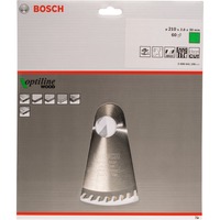 Bosch Kreissägeblatt Optiline Wood, Ø 210mm, 60Z Bohrung 30mm, für Handkreissägen