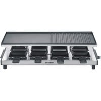 Severin Raclette RG 2375, mit Wende-Grillplatte schwarz/edelstahl, 1.700 Watt