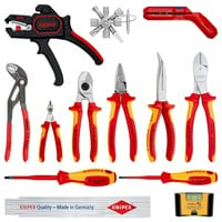 KNIPEX Erweiterungs-Set Elektro II, 14-teilig, Werkzeug-Set 