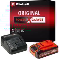 EINHELL PLUS Power-X-Change Starter-Kit, 18Volt 4Ah, Set schwarz/rot, PLUS Akku + Ladegerät