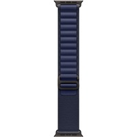 Apple 49 mm Alpine Loop, Uhrenarmband dunkelblau/schwarz, Größe M