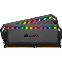 Corsair DIMM 64 GB DDR4-3200 (2x 32 GB) Dual-Kit, Arbeitsspeicher schwarz, CMT64GX4M2C3200C16, Dominator Platinum RGB, INTEL XMP