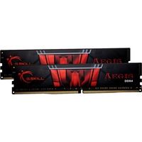 G.Skill DIMM 16 GB DDR4-2800 (2x 8 GB) Dual-Kit, Arbeitsspeicher schwarz, F4-2800C17D-16GIS, Aegis, INTEL XMP