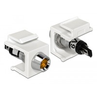 DeLOCK Keystone LED orange 6 V, Keystone-Modul weiß, für Keystone Halterungen mit 19,2x14,9 mm