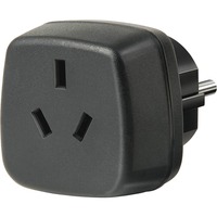 Brennenstuhl Reiseadapter AUS/CN > Schutzkontakt, Steckdosenadapter schwarz