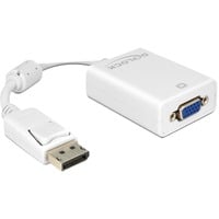 DeLOCK Adapterkabel Displayport 1.2 Stecker > VGA Buchse weiß, 12 cm