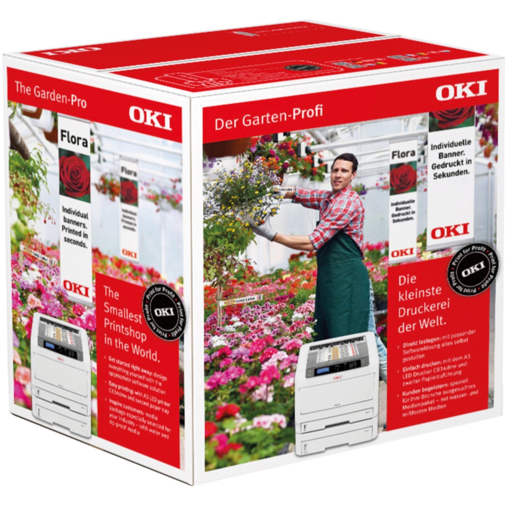 Oki C834dnw Garten Profi Led Drucker Grau Schwarz Usb Lan Wlan